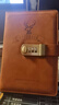 【全网低价】法拉蒙（faramon）复古密码本带锁创意日记本简约笔记本A5加厚手账本笔记本子学生文具记事本 棕色 实拍图