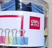 得力（deli）【超级爆款】48只25mm彩色长尾夹票夹 4#中号金属燕尾夹票据文件夹办公 48只/筒 8554ES 实拍图