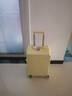 袋鼠行李箱小型登机箱次日达拉杆箱儿童旅行密码箱男女学生大容量皮箱 米黄-加厚箱体豪华内衬款 20英寸  登机箱-手提上飞机手拉箱 实拍图