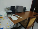 安定家书桌学生学习双人家用桌子长方形简易出租屋电脑桌窄靠墙长条桌 单层拉丝黑橡木色160 实拍图