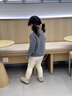 班喜迪女童打底裤秋装2025新款儿童休闲长裤春秋款外穿公主洋气宝宝裤子 绒米色 100 实拍图