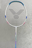威克多胜利黄雅琼全碳素球拍小铁锤TK-HMRL AM珍珠白5U已穿线送手胶单拍 实拍图