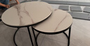立太（LEADTEK）茶几客厅小户型边几沙发轻奢小桌子现代简约圆形茶几组合茶桌茶台 70CM白+50CM黑+黑架【加粗加厚】 实拍图