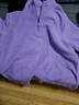 探拓（TECTOP）抓绒衣 户外加厚保暖女抓绒衣纯色立领半开衫柔软舒适抓绒衣 WZRY034 女款丁香紫 3XL 实拍图