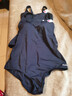 迪卡侬泳衣女连体三角抗氯游泳服显瘦大码泳装泡温泉深蓝4230022 实拍图