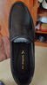红蜻蜓秋冬男士一脚蹬软底商务休闲皮鞋中年爸爸鞋男鞋 WTA33107 黑色40 实拍图
