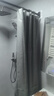 施香曼浴帘套装免打孔L型隐形防水防霉布艺浴室隔断帘淋浴弧形干湿分离 亚麻灰 A款杆+1.8米宽+2米高浴帘 实拍图