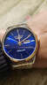 冠琴（GUANQIN）瑞士认证手表男士全自动机械表防水夜光双日历国表商务百搭男表 商务绅士钢带间蓝 实拍图