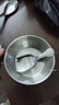 不锈钢小吃碗儿辅食碗泡面碗防摔大号创意个性碗泡面碗水果碗勺子 13cm双耳碗+卡皮巴拉勺 实拍图