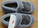 京东京造家居包脚棉拖鞋 轻简毛绒保暖包跟棉拖鞋男款 灰色42-43  JZ-3222 实拍图