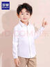 罗蒙儿童加绒白衬衫校园服饰款演出服 白色加绒衬衫 150 实拍图