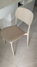 餐椅塑料椅子办公凳靠背休闲椅家用书桌椅卧室化妆椅简易小椅子 卡其色-四腿餐椅【加固标准款】 实拍图