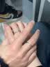 中国黄金日月同辉银情侣戒指一对男女款求婚对戒结婚纪念日礼物送女友老婆 925银情侣对戒-刻字定制服务 实拍图