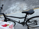 迪卡侬旅行自行车RIVERSIDE100平把钢架公路山地前后钢制V刹 磨砂黑 M码 168-182CM 28英寸 实拍图