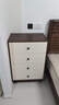 林氏家居收纳柜子储物柜五斗柜卧室柜多用抽屉斗柜置物柜客厅实木脚LS187E 【胡桃木色+白色】四斗柜0.6m 斗柜 实拍图