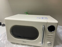美的（Midea）微波炉复古奶油风微波炉小型家用20L易清洁解冻五档速热均匀加热全自动多功能一体迷你M2F转盘式 M2F复古奶油风微波炉 20L 实拍图