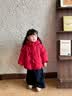 班喜迪女童羽绒服冬装2026新款女宝宝洋气衣服婴幼儿外套儿童冬季小童装 红色 110 充绒量：84g 实拍图