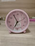 码仕 闹钟卡通儿童创意小闹钟可爱夜光学生床头钟懒人电子钟 粉色萌兔开学季 实拍图