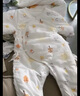 童泰新生婴儿衣服连体衣夹棉秋冬季0-6月初生宝宝纯棉加厚哈衣爬服 蓝色云朵 66cm (建议3-6个月身高60-68cm) 实拍图