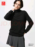 优衣库女装HEATTECH摇粒绒两翻领套头衫/长袖25秋冬新款479608 09 黑色 L /160/88A 实拍图