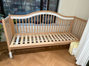哈卡达（HAGADAY）婴儿床无缝拼接床实木婴儿儿童大床新生儿宝宝床 单床+10cm4D空气床垫+天鹅白床围 200*60cm 实拍图