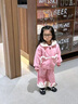 邻家米其女童套装秋冬装加绒加厚1-3-8岁小童宝宝儿童装冬季女孩4小孩衣服 XT8090-粉色 110 码/身高100-110cm（3-4岁） 实拍图
