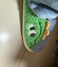 幸福玛丽（Cheerful Mario）儿童棉拖鞋男孩冬季男童毛毛鞋女童秋冬宝宝毛拖鞋天蓝色内长20cm 实拍图