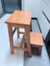 家逸实木梯凳家用两步梯折叠梯子登高人字梯马凳小台阶楼梯椅换鞋凳 实拍图