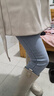 随远高腰牛仔裤加绒女冬季小脚裤显瘦外穿加厚长裤子女紧身弹力铅笔裤 浅蓝色【加绒款】 29 【110-120斤】 实拍图