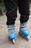 361°儿童轮滑鞋初学者男童女童溜冰鞋闪光轮旱冰鞋尺码可调节 蓝色M码 实拍图