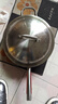 赫巴兹（HZIB）德国炒锅316不锈钢炒菜锅无涂层平底炒锅电磁炉煤燃气通用 全钢盖内径32外径 34cm 实拍图