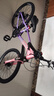 凤凰山地自行车男女变速山地车碟刹青少年儿童自行车学生单车 星际 粉紫【变速+辐条轮】 22寸【适合130-170cm】 实拍图