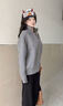 主意范（ZHUYIFAN）双拉链开衫毛衣外套男半高领加厚保暖秋冬oversize情侣针织衫夹克 灰色半高领（高品质升级版） XL 125-145斤 实拍图