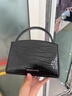 CHARLES&KEITH鳄鱼纹凯莉包手提斜挎婚包包女包生日礼物CK2-50270880-1 Black黑色 S 实拍图