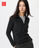 优衣库女装HEATTECH弹力摇粒绒半拉链套头衫/打底衫479693 09 黑色 L /160/88A 实拍图