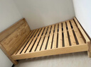 起凤广东佛山家具床实木床橡胶木现代北欧双人床主卧原木床简约风木床 单床（原木色软包款） 1800mm*2000mm  框架结构 实拍图