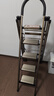 格美居（GEMJU） 梯子家用折叠晾衣架两用室内多功能伸缩人字梯铝合金晾晒扶梯 全踏13.5cm 香槟金五步升级款 实拍图