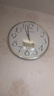 康巴丝（Compas）挂钟 万年历石英钟表挂墙客厅时钟温湿度挂表 C3240-2 金色 36cm 实拍图