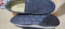 布舍元青年透气平底休闲鞋一脚蹬帆布板鞋老北京布鞋男411-1728 蓝色42 实拍图