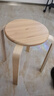 椅子实木凳子家用餐凳可叠放板凳餐桌凳子中式收纳凳简易圆凳子 原木色【升级加厚 300斤承重】 实拍图