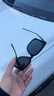白小奢近视可戴 太阳镜127【套镜亮黑款】防紫外线遮阳男女同款墨镜 实拍图