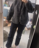 优衣库女装男装仿羊羔绒摇粒绒休闲开衫长袖宽松外套冬新款479616 08 深灰色 S /155/80A 实拍图
