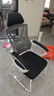 初学者电脑椅办公椅职员网椅会议椅子家用靠背椅休闲椅学生宿舍学习椅 WE白黑弓形-可后躺【海绵款】 实拍图