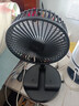 电风扇伸缩折叠小风扇宿舍家用静音充电型办公台式USB桌面宿舍大风力夏台面落地两用折叠电风扇 颜色随机 直插款无档位开关1个装 实拍图