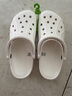CROCS卡骆驰洞洞鞋贝雅男鞋女鞋轻便耐磨一脚蹬拖鞋休闲鞋|10126 白-100 39 (240mm) 实拍图