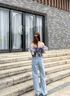 翊尚美高腰牛仔裤女薄款直筒宽松阔腿裤子女夏季新款休闲裤女学生小个子 浅复古蓝【三扣腰围可调节】 28 【推荐111-120斤】 实拍图