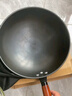 京严炒锅章丘款铁锅无涂层炒菜不粘锅家用精铁锅具燃气电磁炉用已开锅 【灶具通用】适合3-5人  赠盖铲  直径 32cm 百年工艺｜传统铁锅｜健康不沾 实拍图