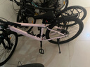 凤凰（Phoenix） 上海凤凰山地自行车成人男士女式学生变速宽胎越野赛车公路单车 钢架辐条轮粉【95%免安装】 26寸24速【全轴承+礼包】 实拍图
