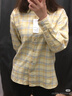 优衣库女装法兰绒衬衫/格纹格子长袖衬衣25秋冬新款485263 41 杏黄色 L 实拍图
