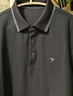 柒牌【7A抗菌/2A防螨/不变形领】男士长袖polo衫秋季商务休闲T恤 黑色 XL 实拍图